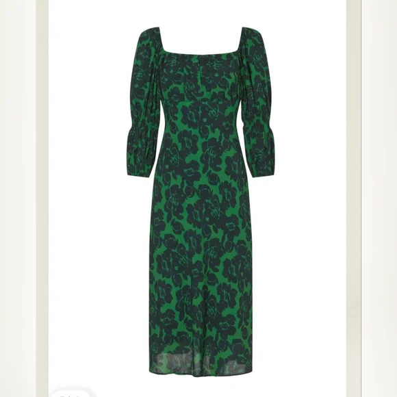 Peter Som Green Puff Sleeve Sundress.   Size 4 - Picture 2 of 8